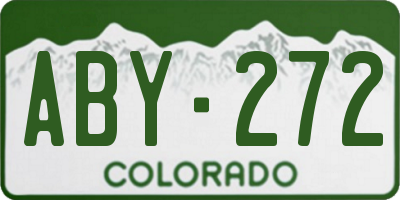 CO license plate ABY272