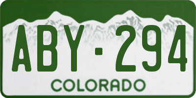 CO license plate ABY294