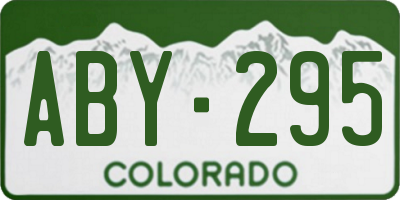 CO license plate ABY295