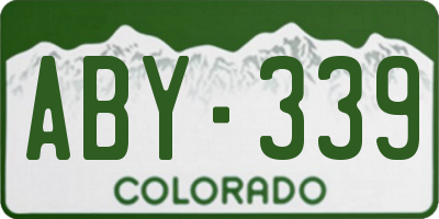 CO license plate ABY339