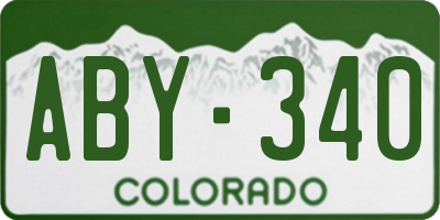 CO license plate ABY340