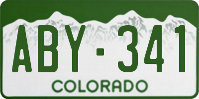 CO license plate ABY341