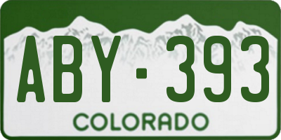 CO license plate ABY393
