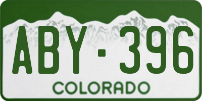CO license plate ABY396