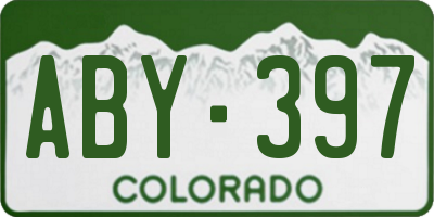 CO license plate ABY397
