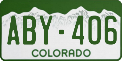 CO license plate ABY406