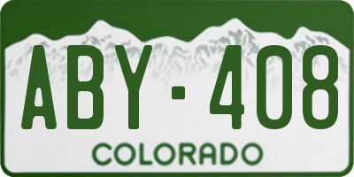 CO license plate ABY408