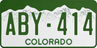 CO license plate ABY414