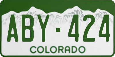 CO license plate ABY424