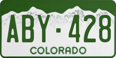 CO license plate ABY428