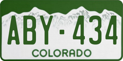 CO license plate ABY434