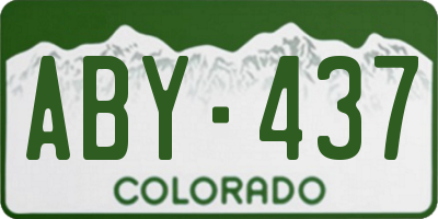 CO license plate ABY437