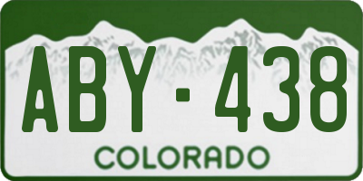 CO license plate ABY438