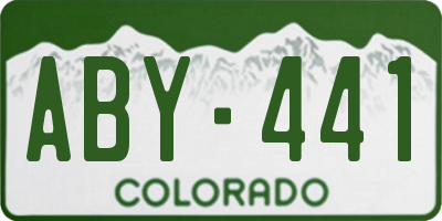 CO license plate ABY441