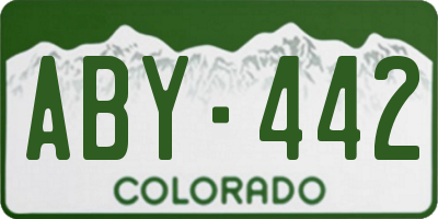 CO license plate ABY442