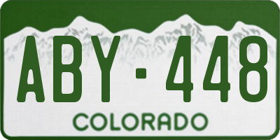 CO license plate ABY448
