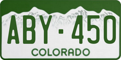 CO license plate ABY450