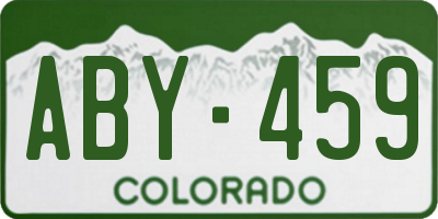 CO license plate ABY459