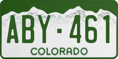 CO license plate ABY461