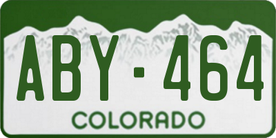 CO license plate ABY464