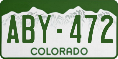 CO license plate ABY472