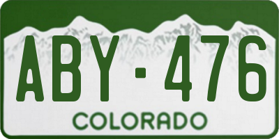 CO license plate ABY476