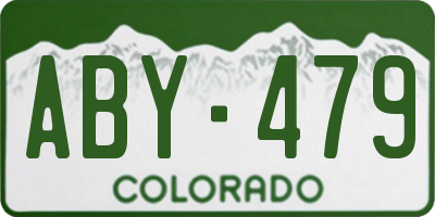 CO license plate ABY479