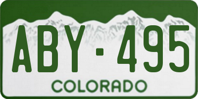 CO license plate ABY495