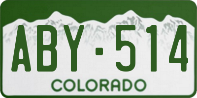 CO license plate ABY514