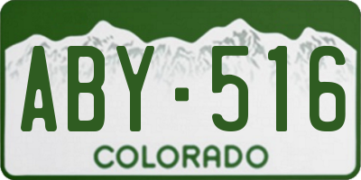 CO license plate ABY516