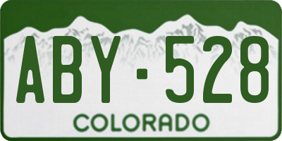 CO license plate ABY528