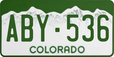 CO license plate ABY536
