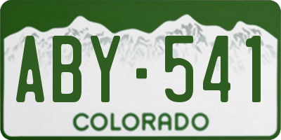 CO license plate ABY541