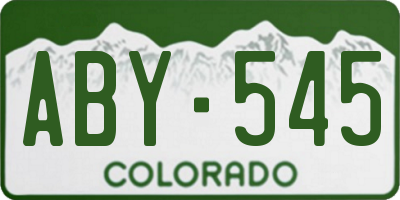 CO license plate ABY545