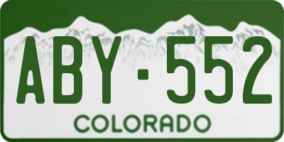 CO license plate ABY552