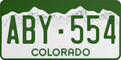 CO license plate ABY554