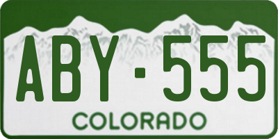 CO license plate ABY555