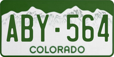 CO license plate ABY564