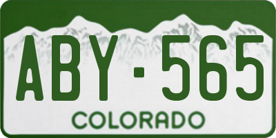 CO license plate ABY565