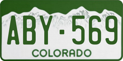 CO license plate ABY569