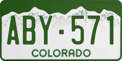 CO license plate ABY571