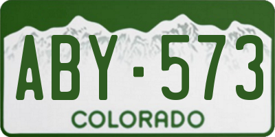 CO license plate ABY573