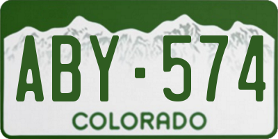 CO license plate ABY574