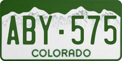 CO license plate ABY575