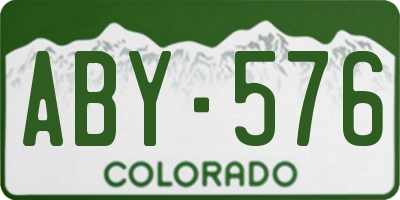 CO license plate ABY576