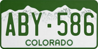 CO license plate ABY586