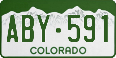 CO license plate ABY591