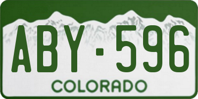 CO license plate ABY596