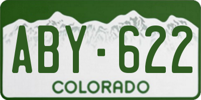 CO license plate ABY622