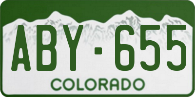 CO license plate ABY655